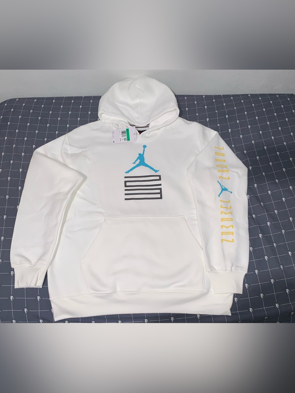 Jordan AJ11 Gamma Fleece Pullover Hoodie White IQ6970-100 Size: X-Large